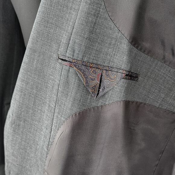 Lauren Ralph Lauren Men's Blazer Coat Jacket Long Sleeves Wool Gray Size 46L - Picture 5 of 8